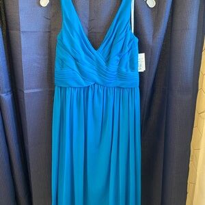 Elegant Blue Sleeveless Dress